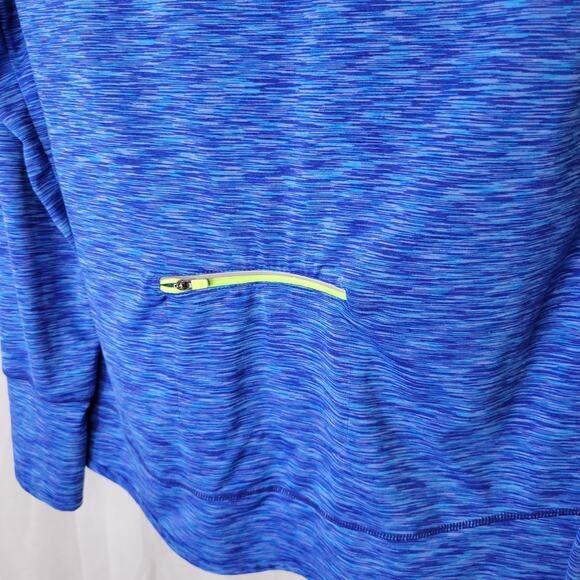 Tangerine Poly/Spandex Running Pull-over Space Dye Blue, L - Picture 9 of 10